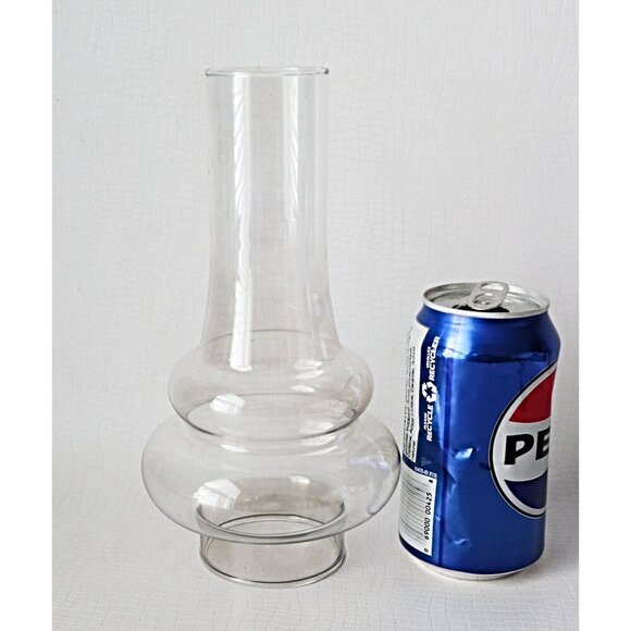 Vintage Gray Smoked Glass Oil Lamp Chimney Shade - Picture 6 of 6